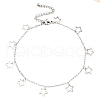 Non-Tarnish 304 Stainless Steel Cable Chain Hollow Charm Bracelets BJEW-P334-10C-P-1