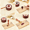 Brass Wax Seal Stamps with Rosewood Handle AJEW-WH0412-0162-3