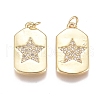 Brass Micro Pave Cubic Zirconia Pendants ZIRC-G168-32G-1