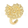 Ocean Theme Brass Cuff Rings RJEW-C135-01G-05-4