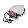 Natural & Synthetic Mixed Gemstone & Amethyst Big Pendants G-A221-04-3