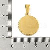 Ion Plating(IP) 304 Stainless Steel Enamel Pendants STAS-R231-19G-G-3