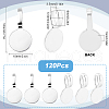 SOFPLATE 120Pcs Alloy Glue On Flat Pad Pendant Bails FIND-SP0001-88P-2
