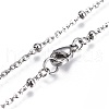 Tarnish Resistant 304 Stainless Steel Cable Chain Necklaces NJEW-JN02352-2