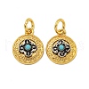 Long-Lasting Plated Brass Synthetic Turquoise Pendants KK-K387-04B-G-1