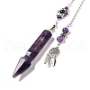 Natural Amethyst Pointed Dowsing Pendulums G-I322-01P-08-3