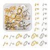 48Pcs 12 Styles 201 Stainless Steel Stud Earring Findings EJEW-TA0001-06-1