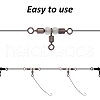 SUPERFINDINGS 30Pcs 6 Styles 3 Way Cross-Line Barrel Fishing Swivels FIND-FH0010-07-5