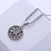 Vintage Round Star Hip Hop Street Punk Stainless Steel Pendant Necklace Jewelry DB2140-1