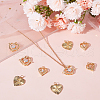 Beebeecraft 9Pcs 3 Style Brass Micro Pave Clear Cubic Zirconia Pendants ZIRC-BBC0002-13-4