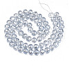 Electroplate Transparent Glass Beads Strands EGLA-N002-31-F01-2