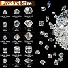 600Pcs 15 Style Electroplate Transparent Glass Beads EGLA-YW0003-08-2