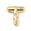 Brass Micro Pave Clear Cubic Zirconia Pendants KK-E093-04G-T-1