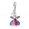 Angel Glass Beaded Pendant Decorations HJEW-MZ00201-01-2