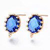 Brass Stud Earring Findings KK-S365-004A-1