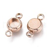 Ion Plating(IP) 304 Stainless Steel Cabochon Connector Settings STAS-I161-03A-RG-2
