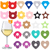 BENECREAT 24Pcs 24 Styles Felt Wine Glass Charms AJEW-BC0004-23-1