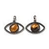 Natural Tiger Eye Pendants G-G147-07AS-06-1