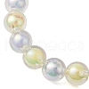 AB Color Round Acrylic Beaded Stretch Bracelets BJEW-JB10537-4