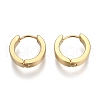 304 Stainless Steel Huggie Hoop Earrings EJEW-O087-09H-1