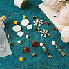 Elecrelive 20Pcs 10 Style Alloy Enamel Stud Earring Findings FIND-EL0001-03-6