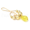 Electroplated Synthetic Non-magnetic Hematite & Teardrop Glass Big Pendants PALLOY-JF02961-02-3
