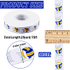25 Yards Sport Ball Theme Printed Polyester Grosgrain Ribbon OCOR-WH20002-03B-03-2