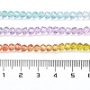 Transparent Painted Glass Beads Strands X1-DGLA-A034-T3mm-A12-3