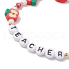 Teachers' Day Acrylic Beads Stretch Bracelets for Women BJEW-TA00609-3