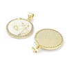 Brass Micro Pave Clear Cubic Zirconia Pendants KK-L213-010G-12-2
