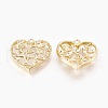 Brass Micro Pave Cubic Zirconia Pendants ZIRC-F089-03G-2