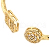 Rack Plating Brass Micro Pave Cubic Zirconia Cuff Bracelets for Women BJEW-M040-02G-2