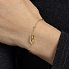 Brass Oval Link Bracelets XB4113-1-1