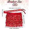 Polyester with Glitter Waist Belt with Curb Chains AJEW-WH0166-70B-2
