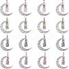 SUPERFINDINGS 16Pcs 4 Style Column Glass Bottle with Gemstone inside Pendants FIND-FH0003-11-1