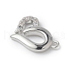 Brass Micro Pave Cubic Zirconia Pendants KK-Q091-04A-P-2