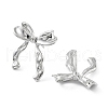 Bowknot Rack Plating Brass Studs Earrings for Women KK-Z038-11P-2