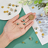 SUPERFINDINGS 12Pcs Bees Enamel Brooch Setting for Rhinestone JEWB-FH0001-46-4