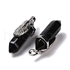 Natural Obsidian Pendants G-E059-04AS-01-3