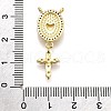 Rack Plating Brass Micro Pave Cubic Zirconia Pendants KK-K401-71G-3