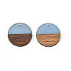 Resin & Walnut Wood Pendants RESI-S358-02B-09-2