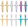 CREATCABIN 24Pcs 6 Styles 201 & 304 Stainless Steel Pendants STAS-CN0001-54-1