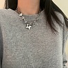 Brass Star Tassel Pendant Necklaces for Women FS-WG63EF5-01-5