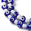 Handmade Evil Eye Lampwork Beads Strands LAMP-S069-01A-03-3