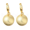 Rack Plating Flat Round Brass Hoop Earrings EJEW-H016-44G-1