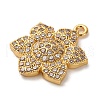 Brass Micro Pave Cubic Zirconia Pendants KK-I276-01G-2