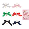 6Pcs 6 Colors Polyester Bowknot Pendant Decoration KEYC-AR00003-1