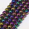 Electroplate Non-magnetic Synthetic Hematite Beads Strands G-J169A-3mm-05-1