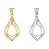 2Pcs 2 Colors Brass Pendants Cabochon Settings FIND-HS0001-14-1
