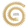 Brass Crystal Rhinestone Thorns Spike Cuban Link Chain Necklaces for Men FS-WG31A8F-04-3